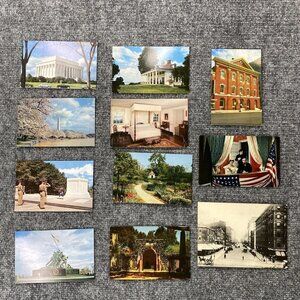 Vintage Washington DC Mt Vernon Marine Memorial Tomb Postcards Mixed Lot of 11